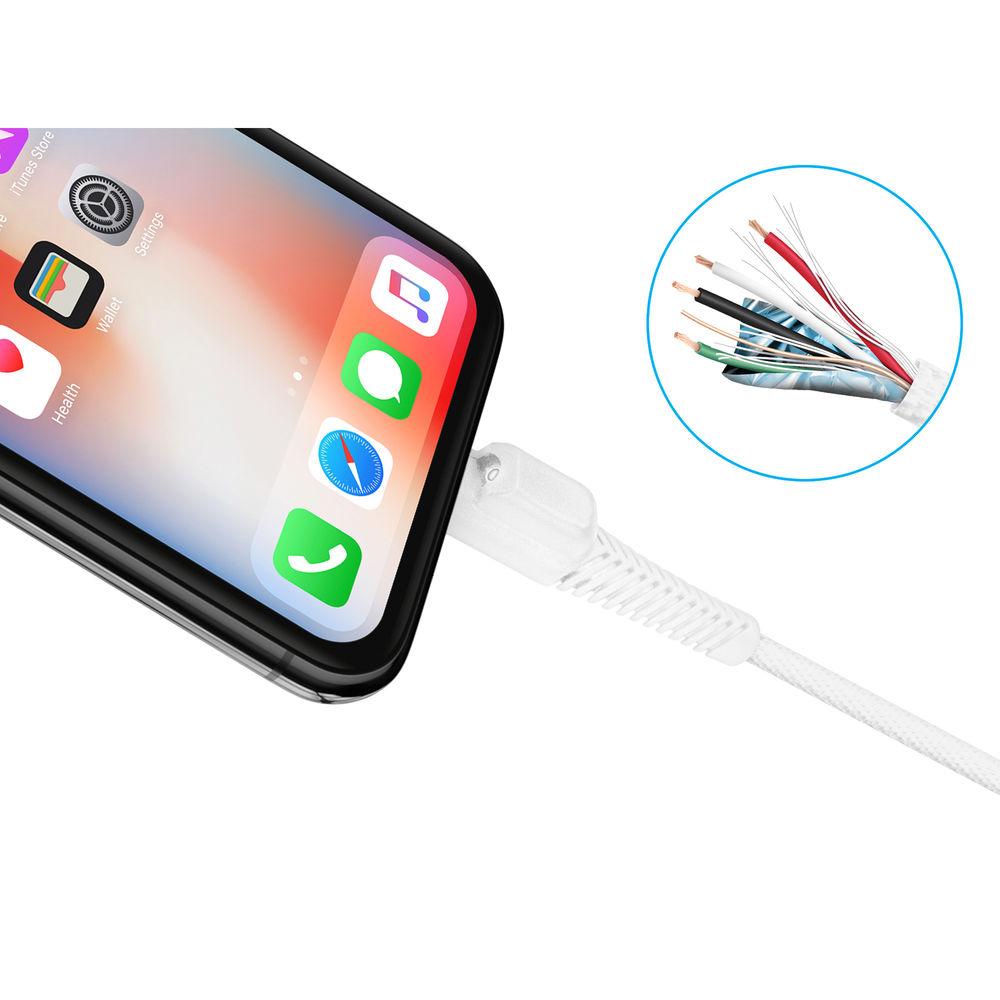 Naztech Rugged LED MFi Lightning Charge and Sync Cable