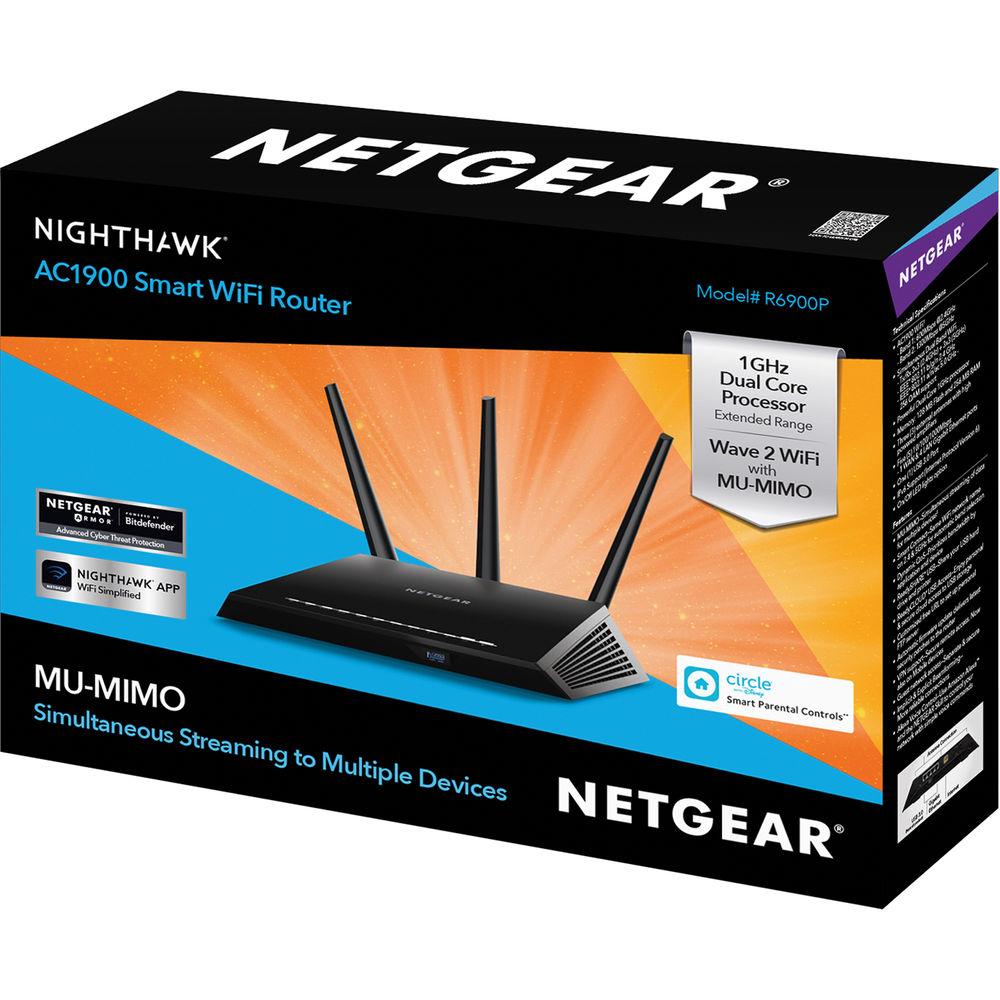 Netgear Nighthawk AC1900 Smart Dual-Band Wi-Fi Router, Netgear, Nighthawk, AC1900, Smart, Dual-Band, Wi-Fi, Router