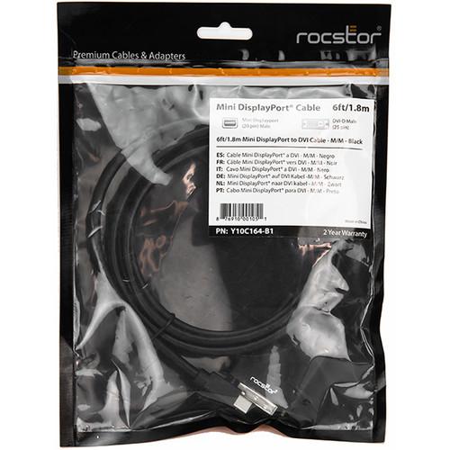 Rocstor Mini DisplayPort Male to DVI-D Male Adapter Cable