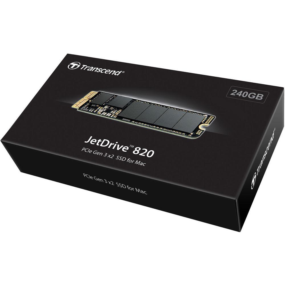 Transcend 240GB JetDrive 820 PCIe Gen3 x2 SSD, Transcend, 240GB, JetDrive, 820, PCIe, Gen3, x2, SSD
