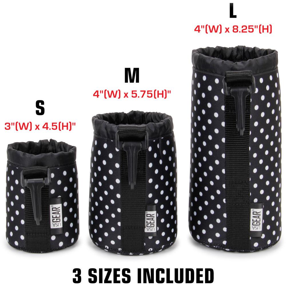 USA GEAR FlexARMOR FlexSLEEVE Lens Pouch Case Set