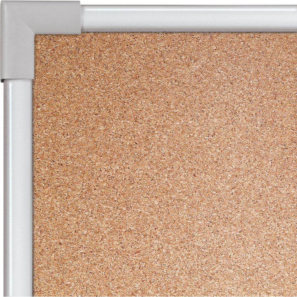 Best Rite VT Logic Natural Cork Surface Tackboard with Silver Ultra-Trim