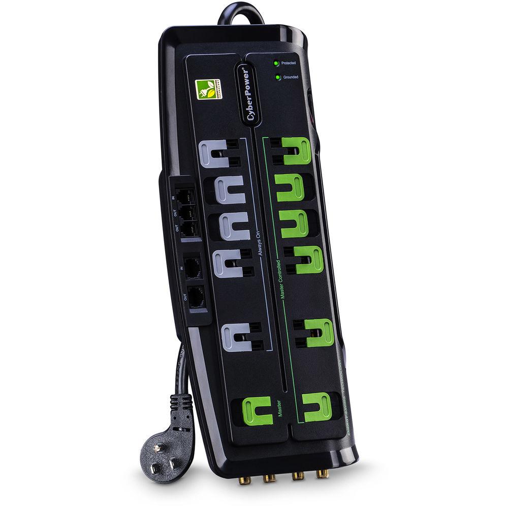 CyberPower 4350 J Surge Suppressor, 125 V, Nema 5-15P 45 Degree Off-Set Plug, 12-Outlet, 8