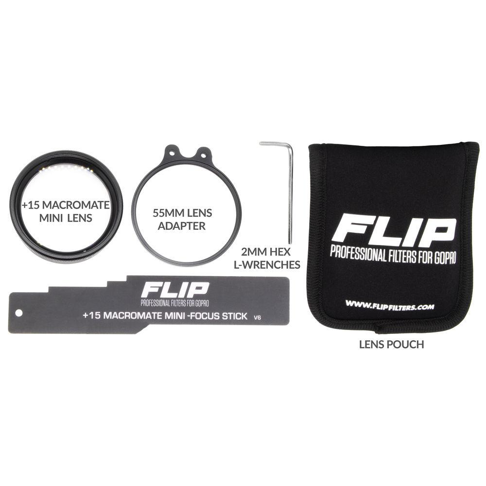 Flip Filters MacroMate Mini 15 with 55mm Filter Holder for GoPro HERO3, 3 , 4, 5, 6, 7, Flip, Filters, MacroMate, Mini, 15, with, 55mm, Filter, Holder, GoPro, HERO3, 3, 4, 5, 6, 7