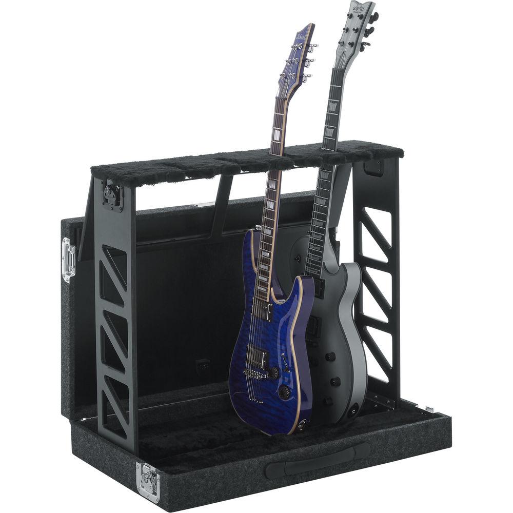 Gator Cases Compact Rack Style 4 Guitar Stand That Folds Into Case
