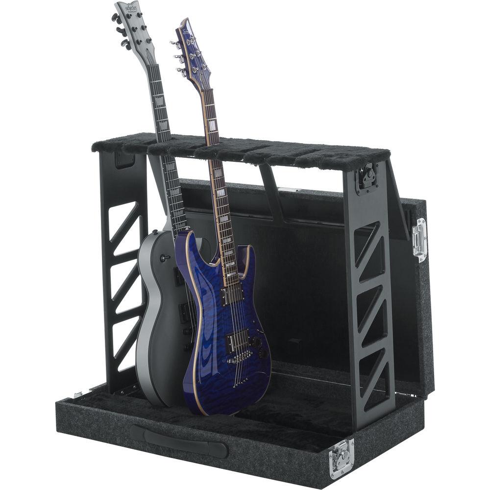 Gator Cases Compact Rack Style 4 Guitar Stand That Folds Into Case