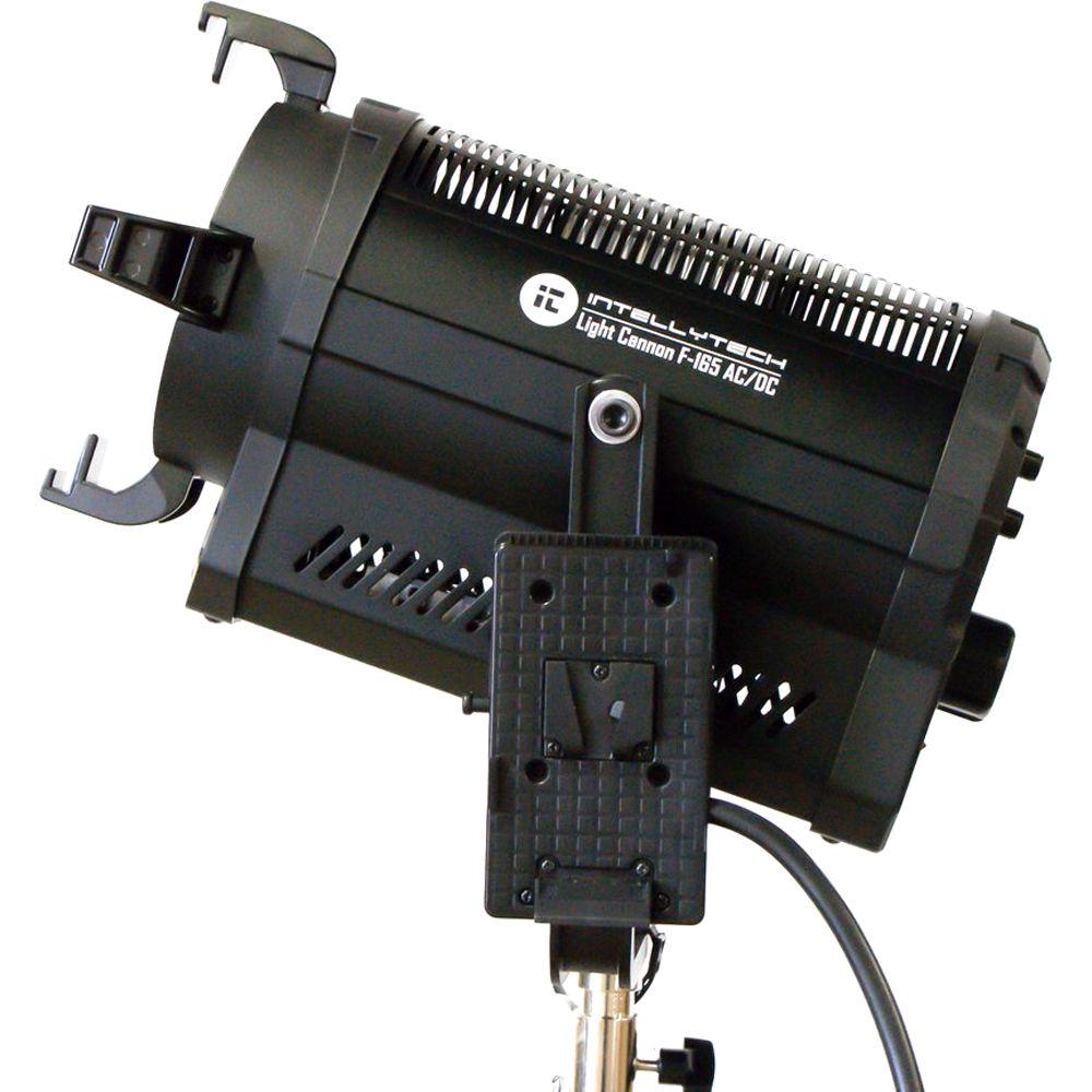 Intellytech Light Cannon F-165 AC DC Bi-Color High Output LED Fresnel with Wi-Fi and Gold Mount Battery Plate