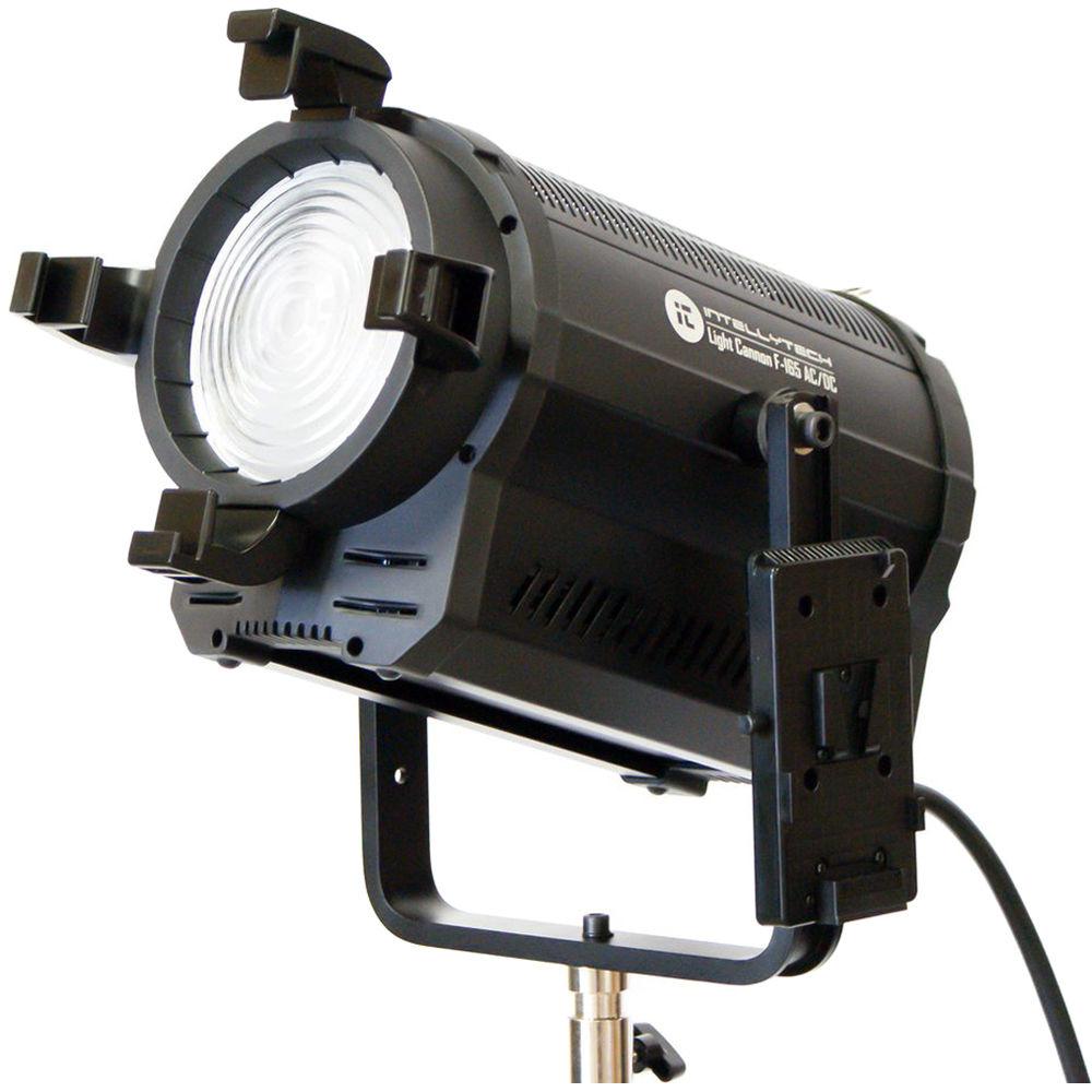 Intellytech Light Cannon F-165 AC DC Bi-Color High Output LED Fresnel with Wi-Fi and Gold Mount Battery Plate
