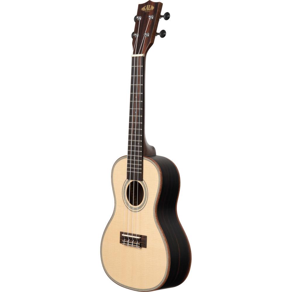 KALA Satin Solid Spruce Striped Ebony Concert Ukulele