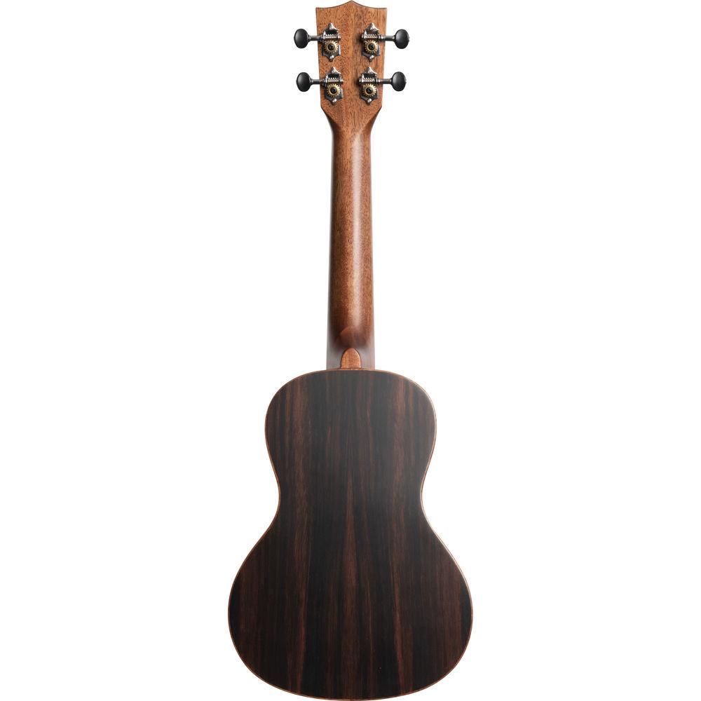 KALA Satin Solid Spruce Striped Ebony Concert Ukulele