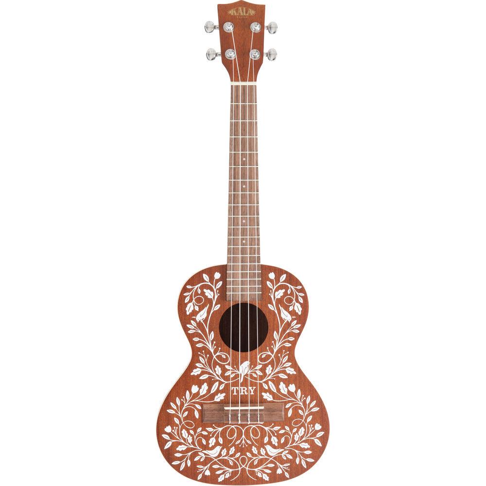 KALA Tenor Mahogany Tenor Ukulele Bundle with Tote Bag, Quickstart Guide,Tuner App, Free Online Lessons