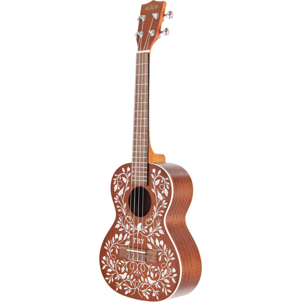 KALA Tenor Mahogany Tenor Ukulele Bundle with Tote Bag, Quickstart Guide,Tuner App, Free Online Lessons