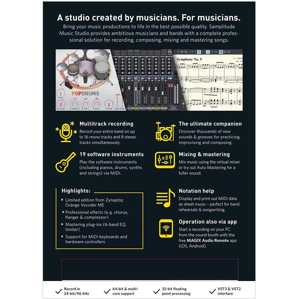 MAGIX Entertainment Samplitude Music Studio - Music Production Software