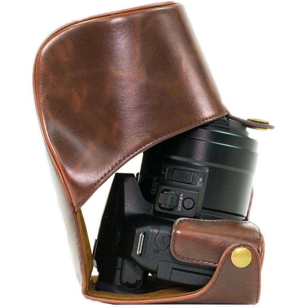 MegaGear Ever Ready PU Leather Camera Case with Strap for Panasonic LUMIX DMC-FZ300