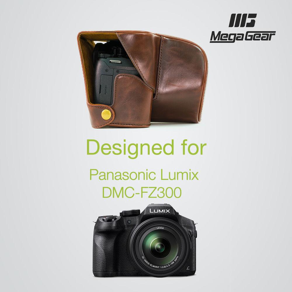 MegaGear Ever Ready PU Leather Camera Case with Strap for Panasonic LUMIX DMC-FZ300