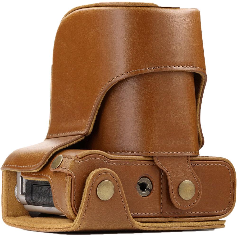 MegaGear Ever Ready PU Leather Case and Strap for Fujifilm X-A10