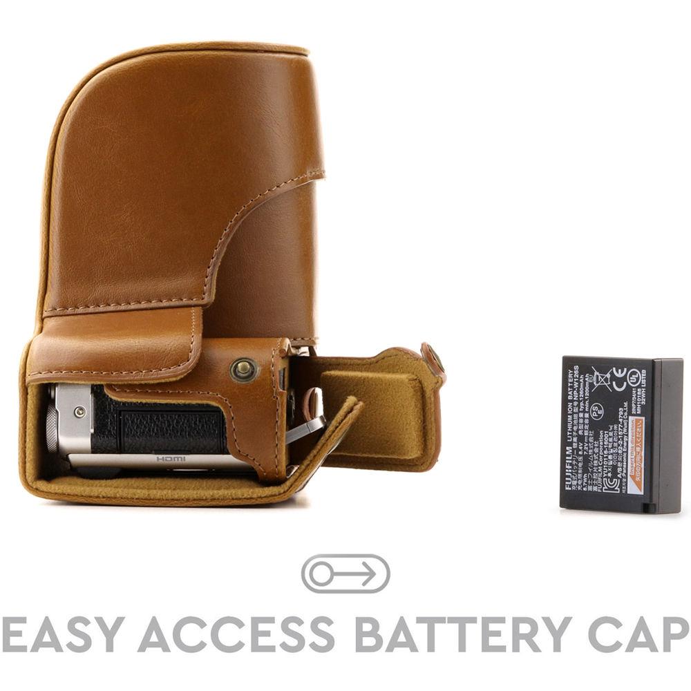 MegaGear Ever Ready PU Leather Case and Strap for Fujifilm X-A10