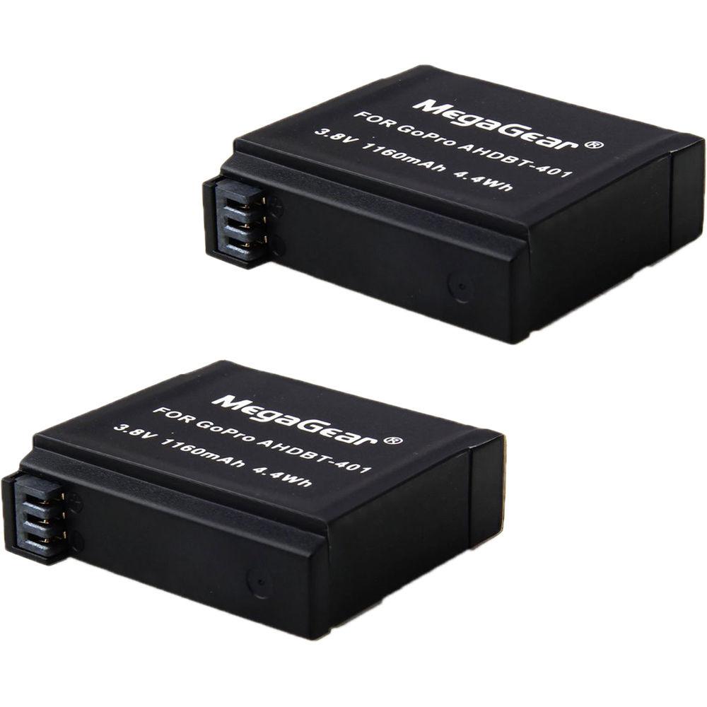 MegaGear MG417 Dual Charger and Two Battery Kit for GoPro HERO4