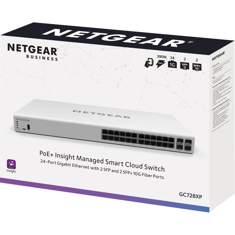 Netgear GC728XP 24-Port Gigabit PoE Managed Smart Cloud Switch