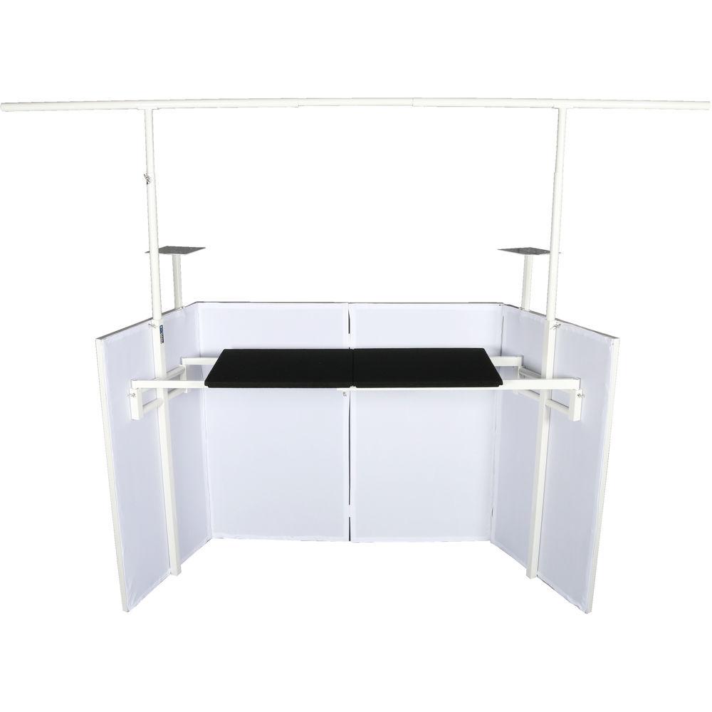 Novopro SDX Foldable DJ Booth with Lighting Bar and Podium Stands