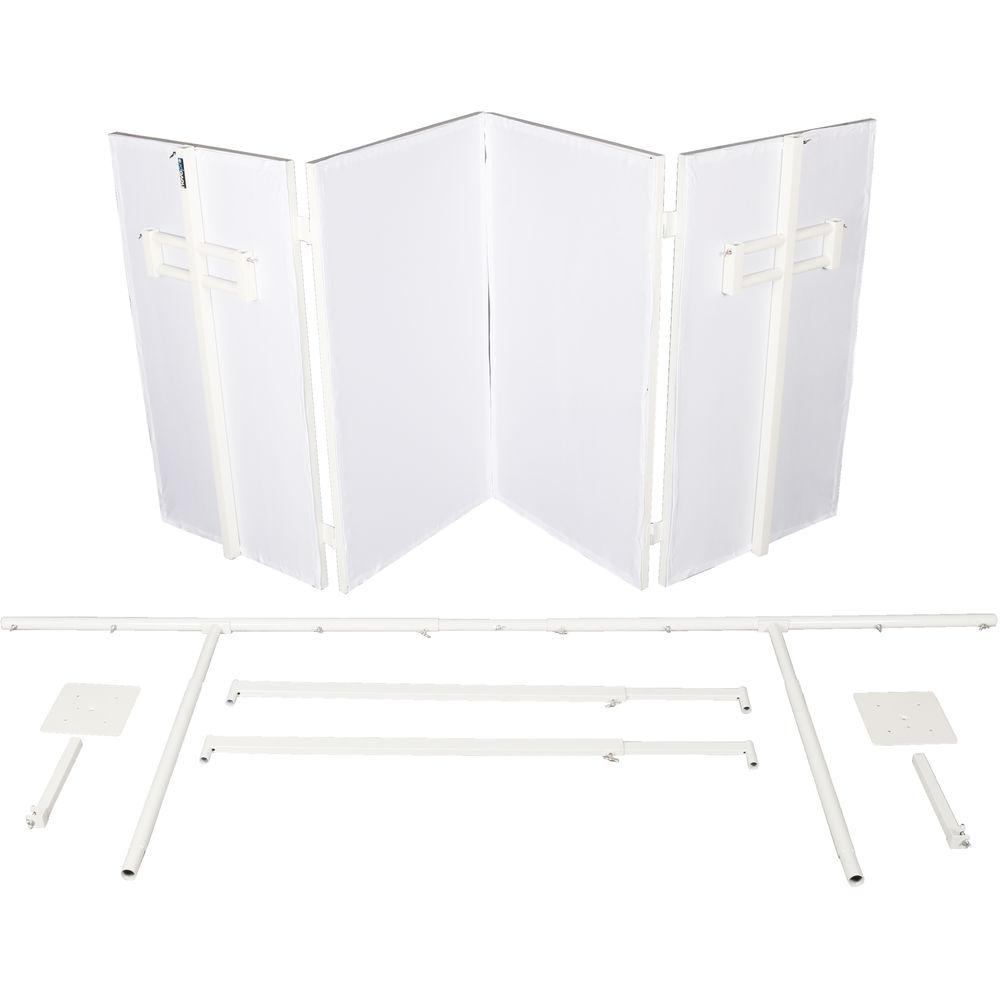 Novopro SDX Foldable DJ Booth with Lighting Bar and Podium Stands
