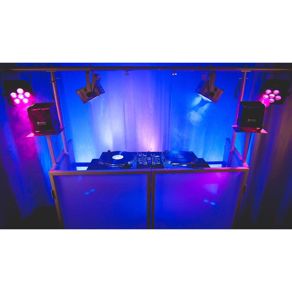 Novopro SDX Foldable DJ Booth with Lighting Bar and Podium Stands