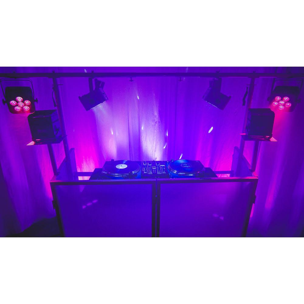 Novopro SDX Foldable DJ Booth with Lighting Bar and Podium Stands