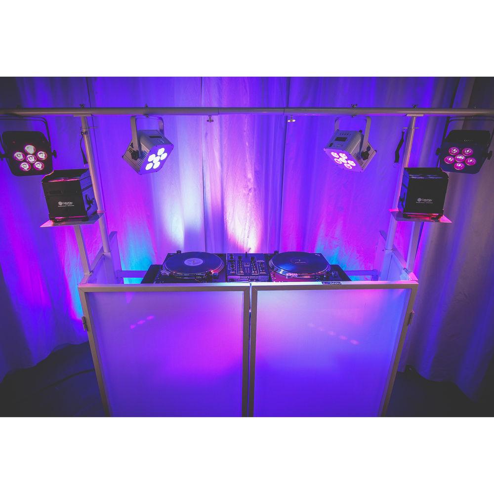 Novopro SDX Foldable DJ Booth with Lighting Bar and Podium Stands