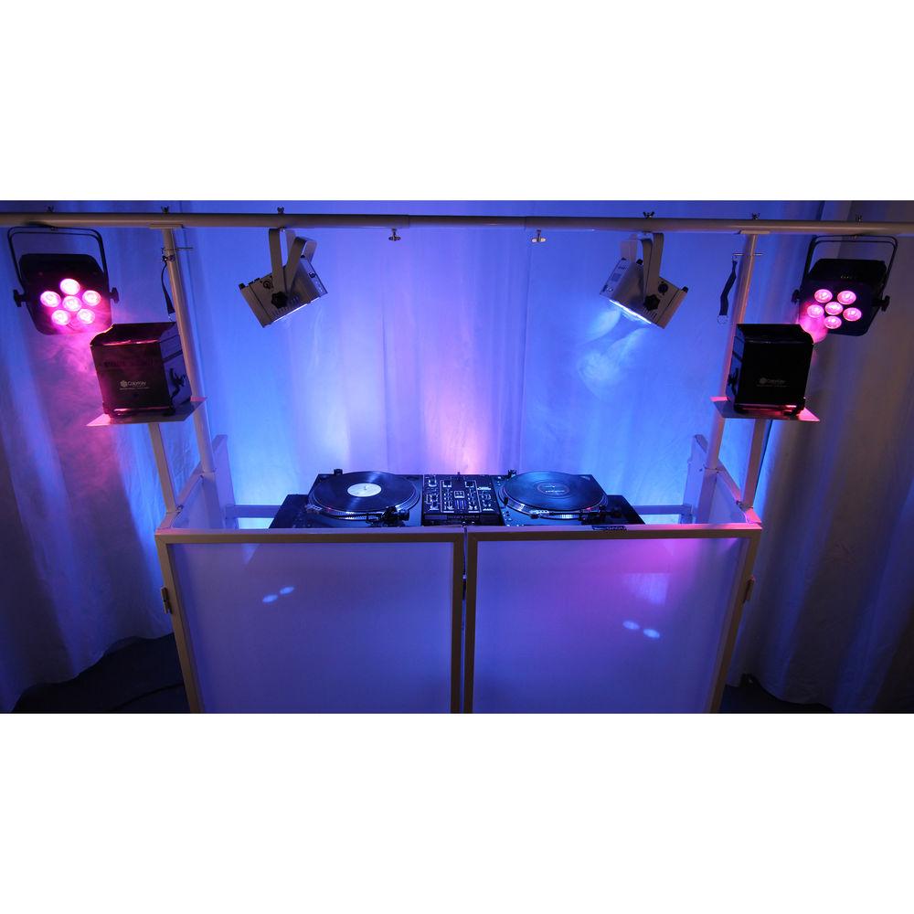 Novopro SDX Foldable DJ Booth with Lighting Bar and Podium Stands