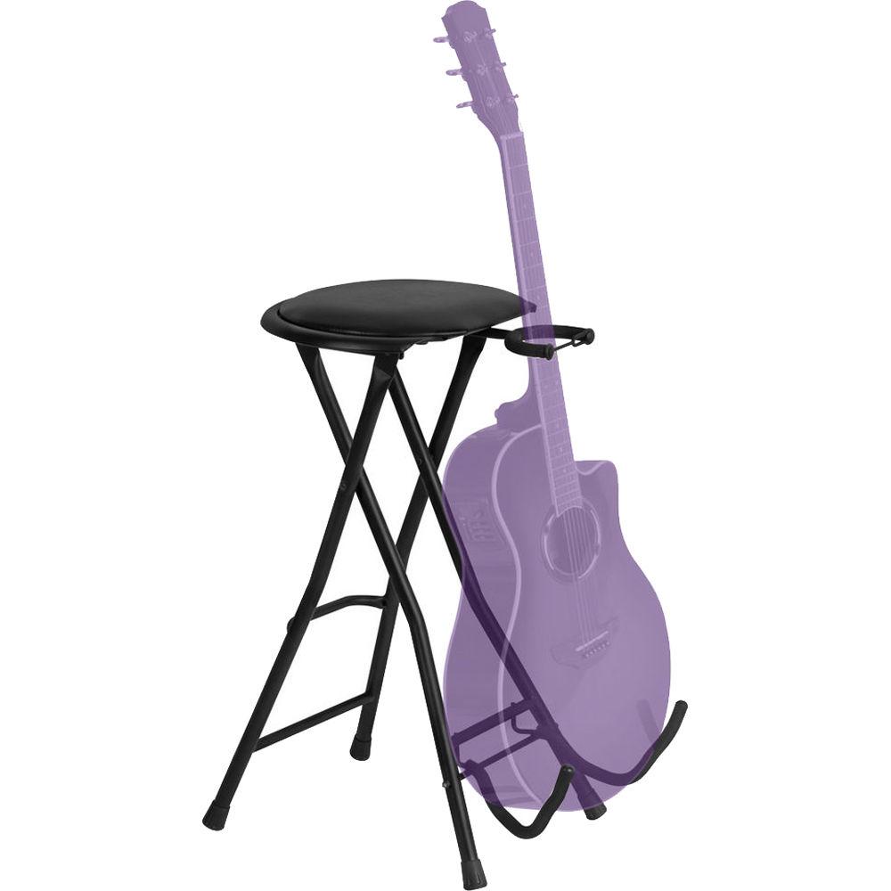 On-Stage DT7500 Guitarist Stool with Integrated Guitar Stand