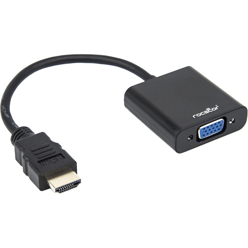 Rocstor 6" HDMI to VGA 3.5mm Audio Adapter