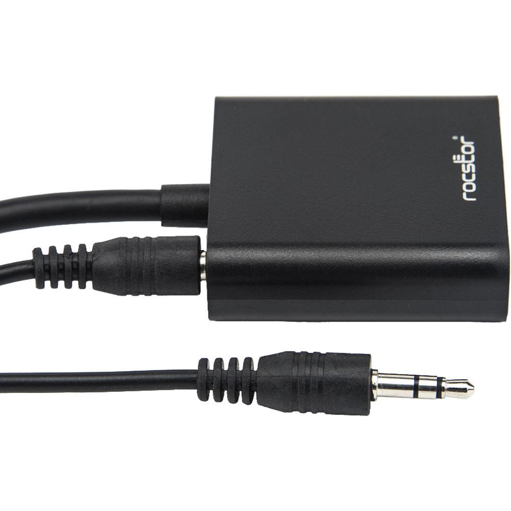 Rocstor 6" HDMI to VGA 3.5mm Audio Adapter