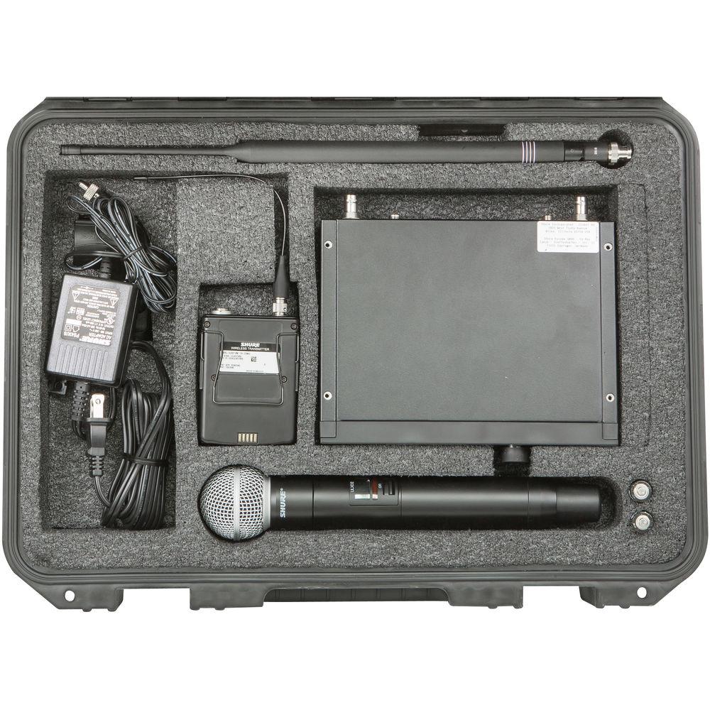 SKB Mil-Std Waterproof Case with Custom Interior for Shure BLX SLX ULX QLX ULX-D GLX-D Advanced