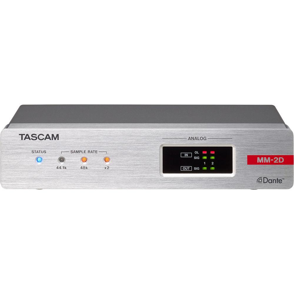 Tascam MM-2D-X 2-Channel Mic Line Input Output Dante Converter with Built-In DSP Mixer