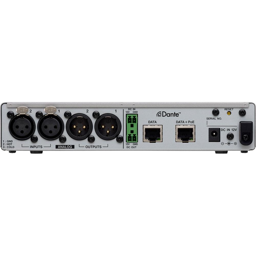 Tascam MM-2D-X 2-Channel Mic Line Input Output Dante Converter with Built-In DSP Mixer