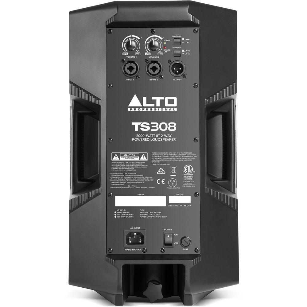 Alto Professional Truesonic TS308 8" 2-Way 2000W Powered Loudspeaker