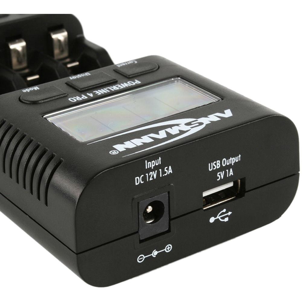 Ansmann Powerline 4 Pro Charger for AA AAA NiMH and NiCd Batteries