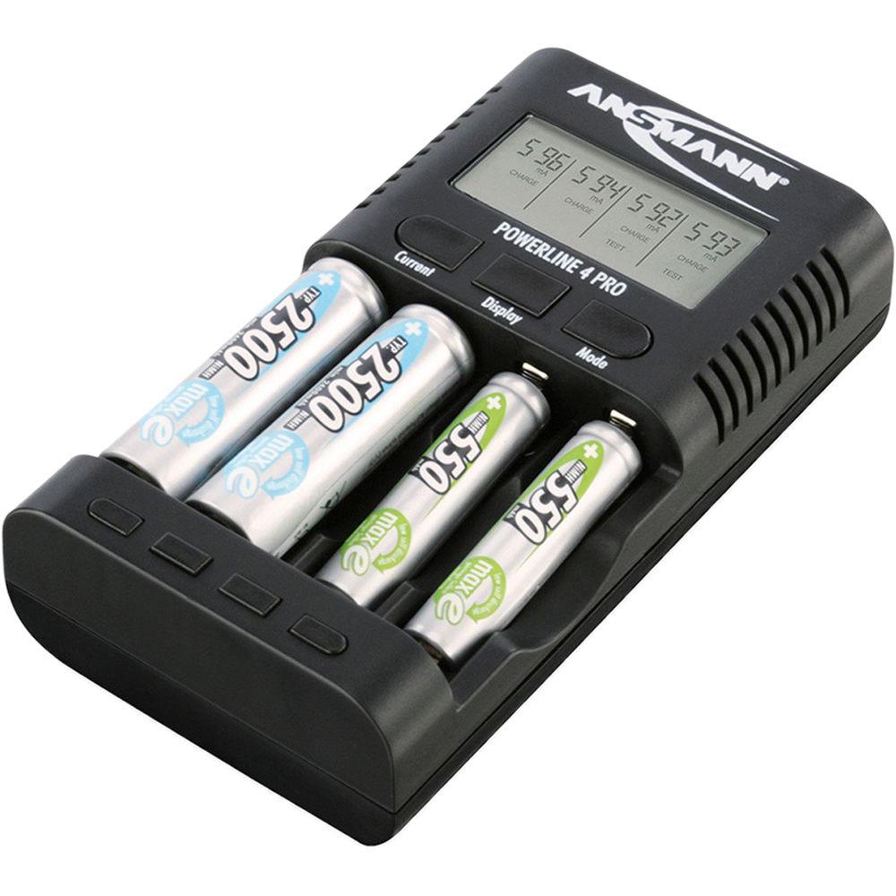 Ansmann Powerline 4 Pro Charger for AA AAA NiMH and NiCd Batteries