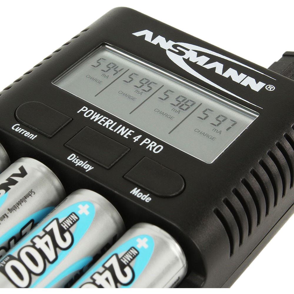 Ansmann Powerline 4 Pro Charger for AA AAA NiMH and NiCd Batteries