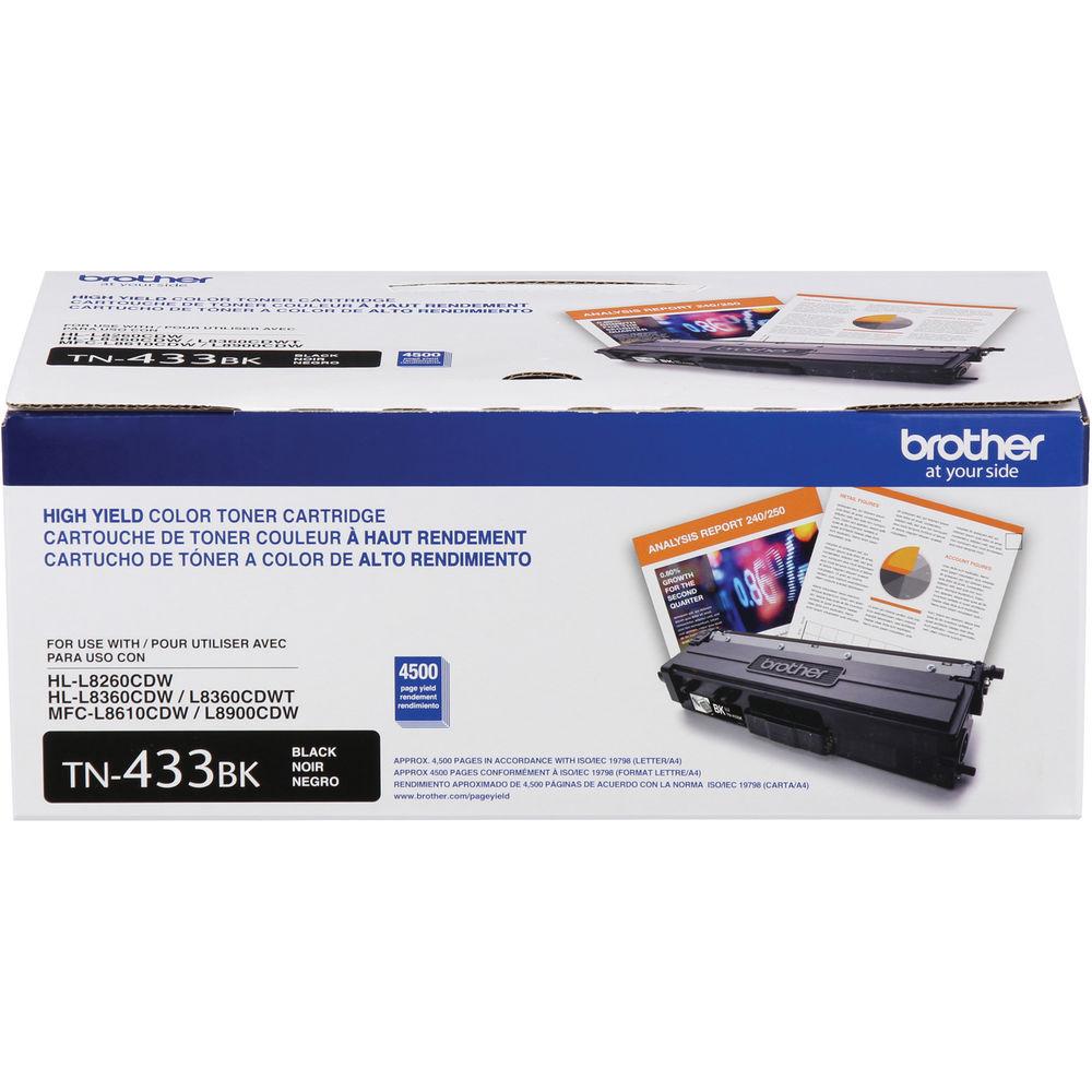 Brother TN433BK Black High-Yield Toner Cartridge