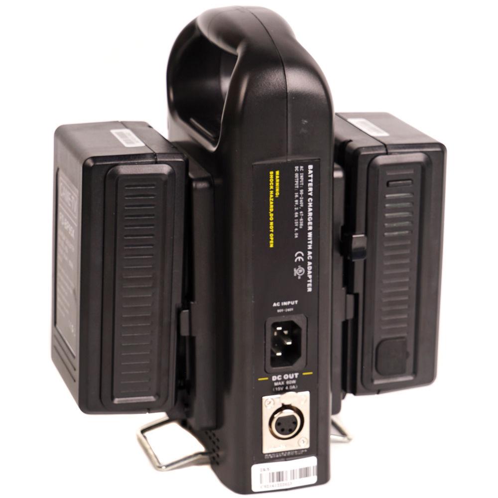CAME-TV V-Mount Battery Charger with Two 95W Batteries
