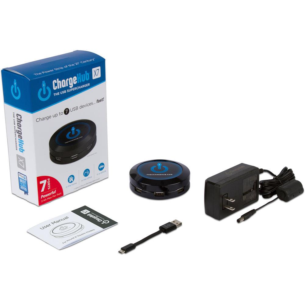 ChargeHub X7 7-Port Round USB Charging Station