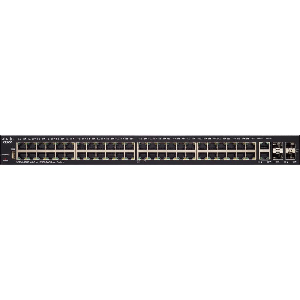 Cisco SF250-48HP 48-Port PoE Fast Ethernet Smart Switch