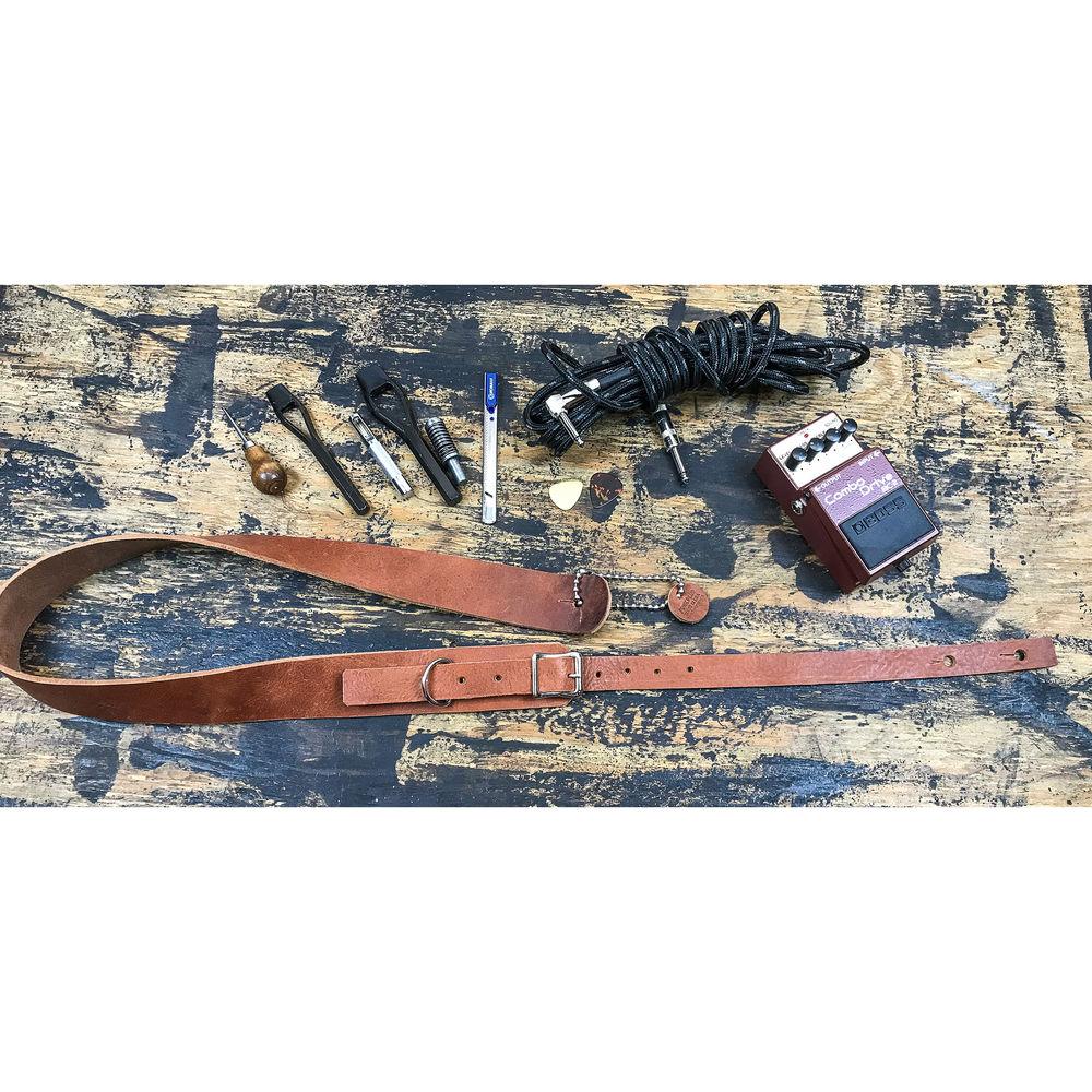 Funk Plus Classy Genuine Premium Leather Guitar Strap with Buckle