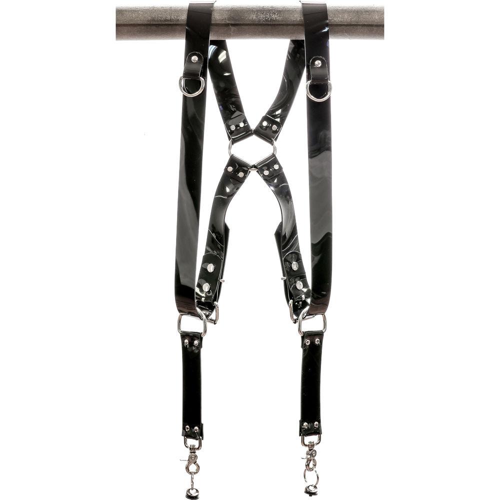 Funk Plus PVC Vinyl Ring Back Harness with 1.5" Wide Straps and D-Rings