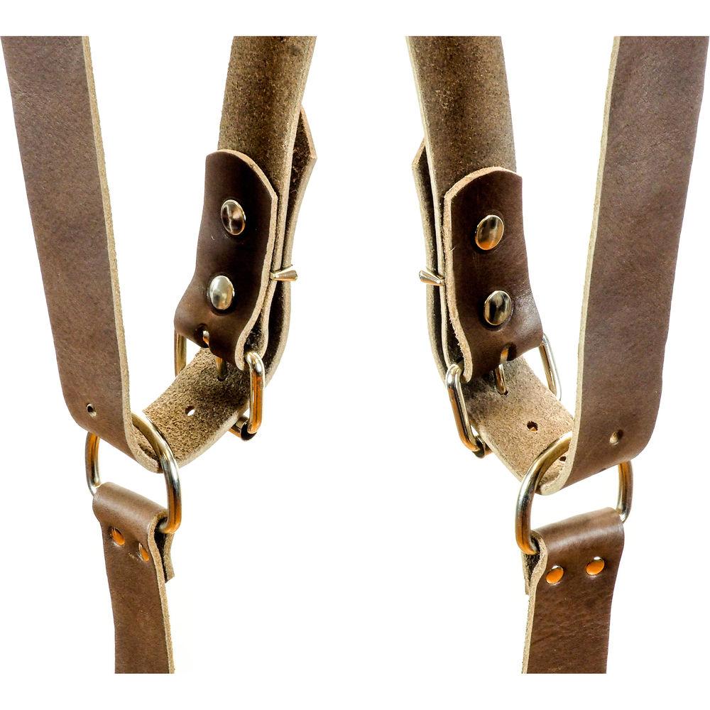 Funk Plus Water Buffalo Leather Snap Back Harness with 1.5" Wide Straps and D-Rings