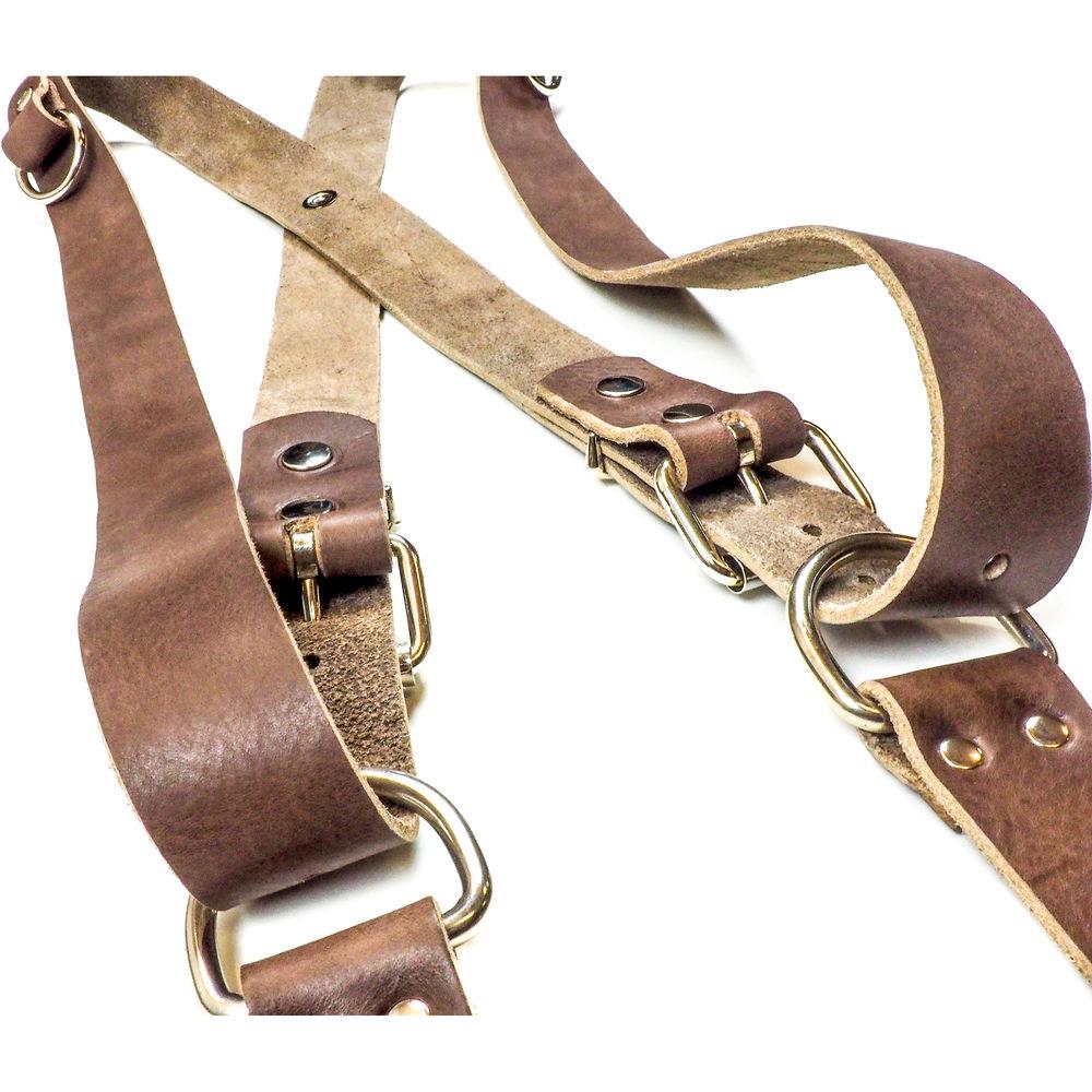 Funk Plus Water Buffalo Leather Snap Back Harness with 1.5" Wide Straps and D-Rings