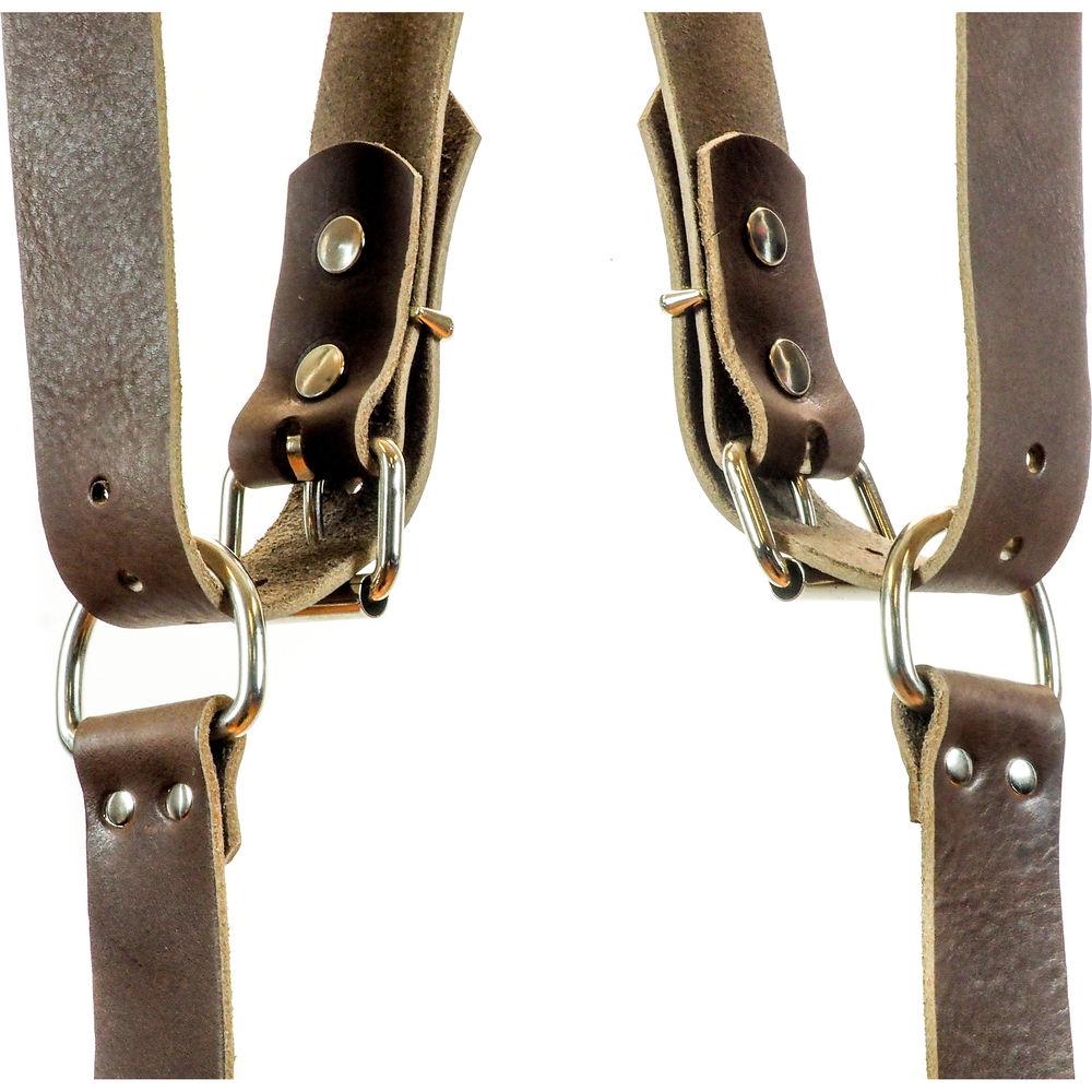 Funk Plus Water Buffalo Leather Snap Back Harness with 1.5" Wide Straps and D-Rings