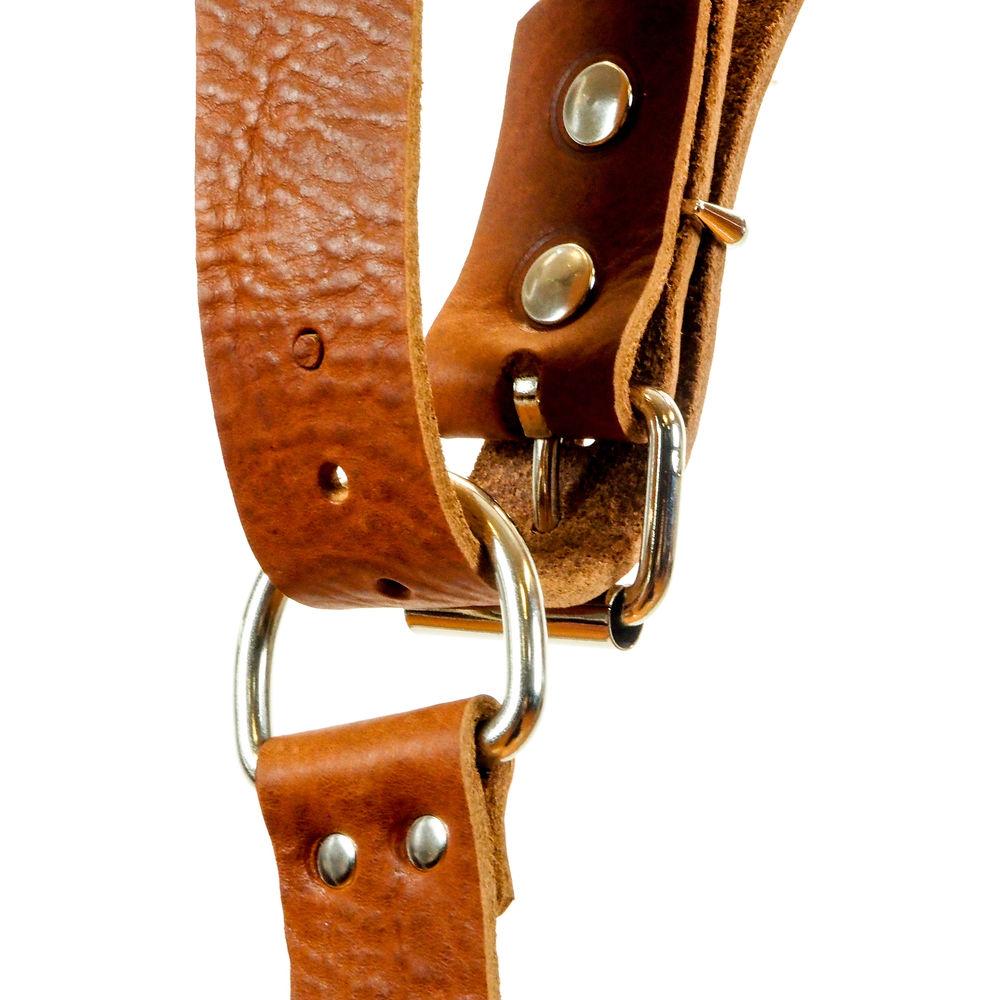 Funk Plus Water Buffalo Leather Snap Back Harness with 1.5" Wide Straps and D-Rings