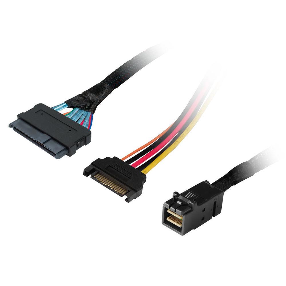 HighPoint SFF-8643 to U.2 SFF-8639 Cable with 15-Pin SATA Power Connector, HighPoint, SFF-8643, to, U.2, SFF-8639, Cable, with, 15-Pin, SATA, Power, Connector